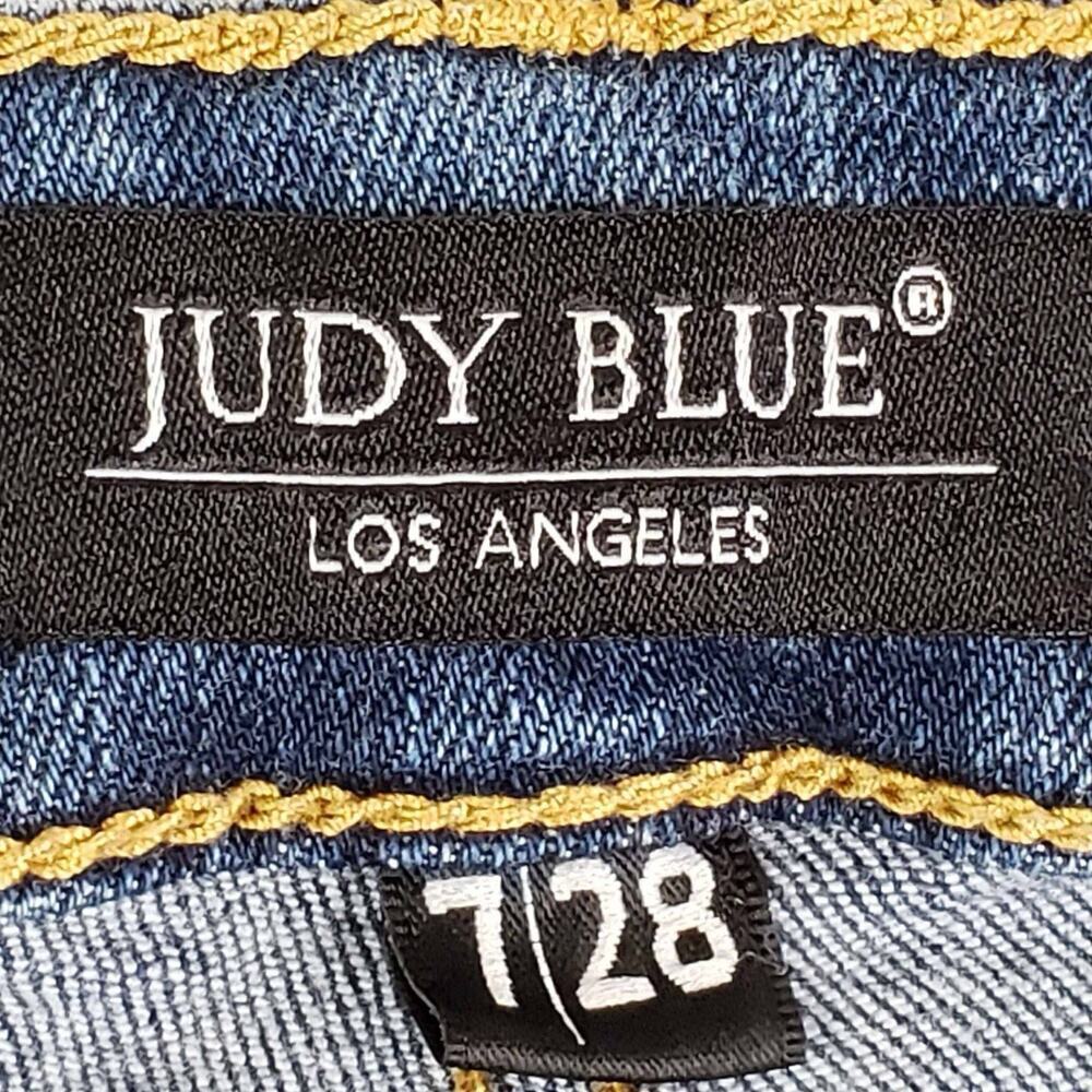 Judy Blue Jeans Womens Size 7/28 Blue Medium Wash Relaxed Fit Straight Mid Rise - Picture 7 of 10